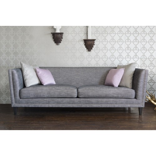 John Sankey Tuxedo Kingsize Sofa in grey fabric from Anna Morgan (London)