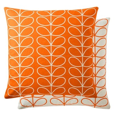 Orla Kiely Linear Stem Cushion - Persimmon