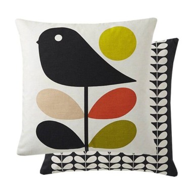 Orla Kiely Early Bird Cushion - Pale Rose