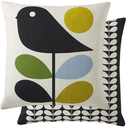 Orla Kiely Early Bird Cushion - Pale Rose