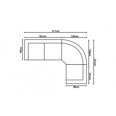 Dulwich Small Curved Corner Unit - Anna Morgan