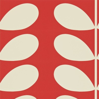 Orla Kiely Giant Stem Wallpaper - Red