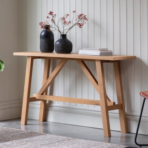 Oak Farmhouse Desk Console