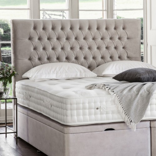 Deep buttoned headboard