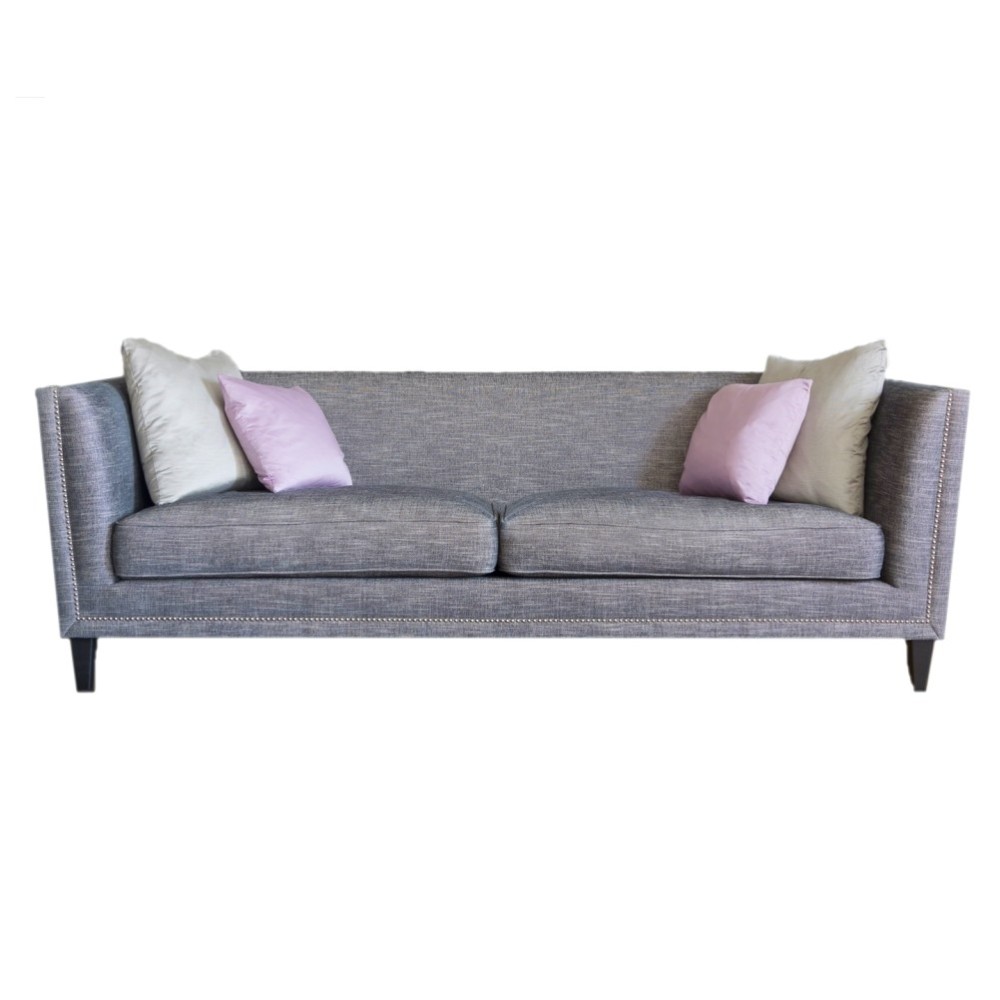 John Sankey Tuxedo Kingsize Sofa in grey fabric from Anna Morgan (London)