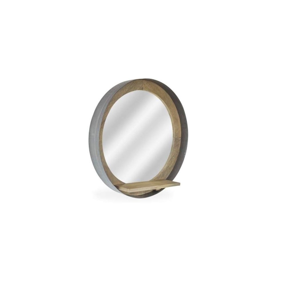 Re-engineered Porthole Mirror - Grey