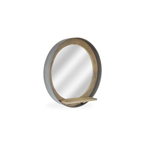 Re-engineered Porthole Mirror - Grey