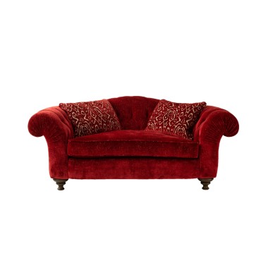 John Sankey Bloomsbury Small sofa in Caspia Cranberry from Anna Morgan (London)