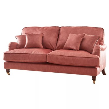 Wallace Large Sofa in House Vintage Velvet Flamingo