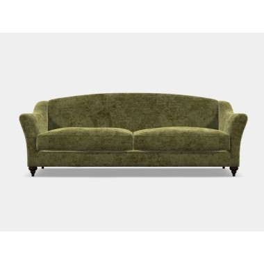 Kensington Extra Large Sofa in citrine velvet from Anna Morgan (London)