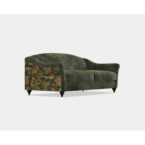 Kensington Large Sofa in Emerald velvet from Anna Morgan (London)