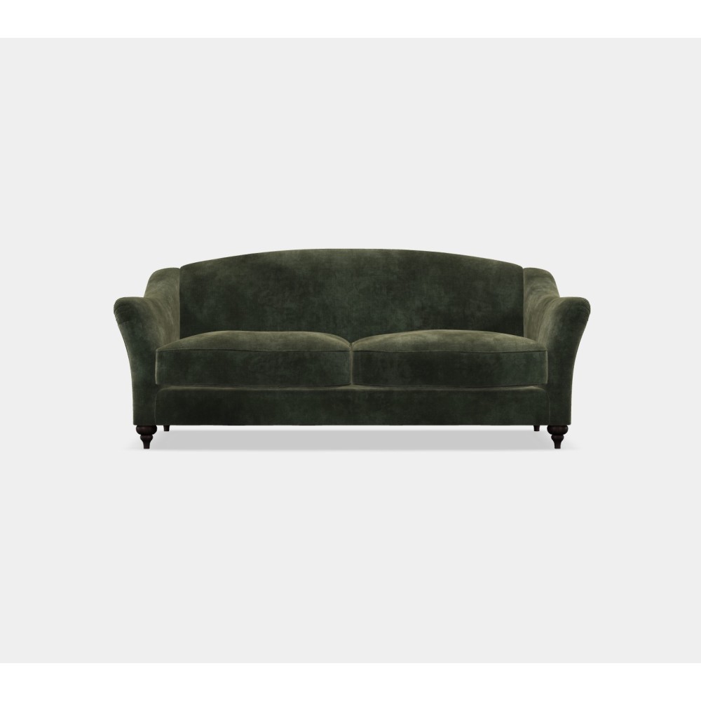 Kensington Large Sofa in Emerald velvet from Anna Morgan (London)