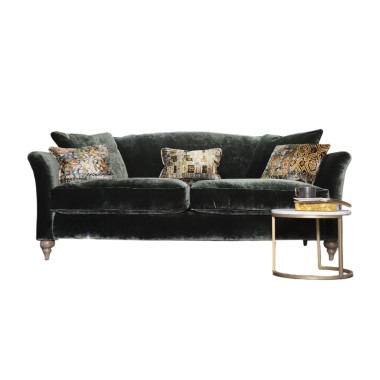 Kensington Extra Large Sofa in emerald velvet from Anna Morgan (London)